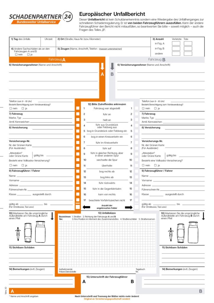 Unfallbericht PDF download